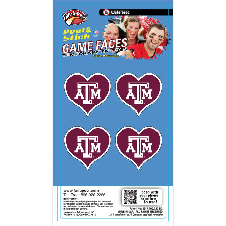 Gameday Face Tattoos