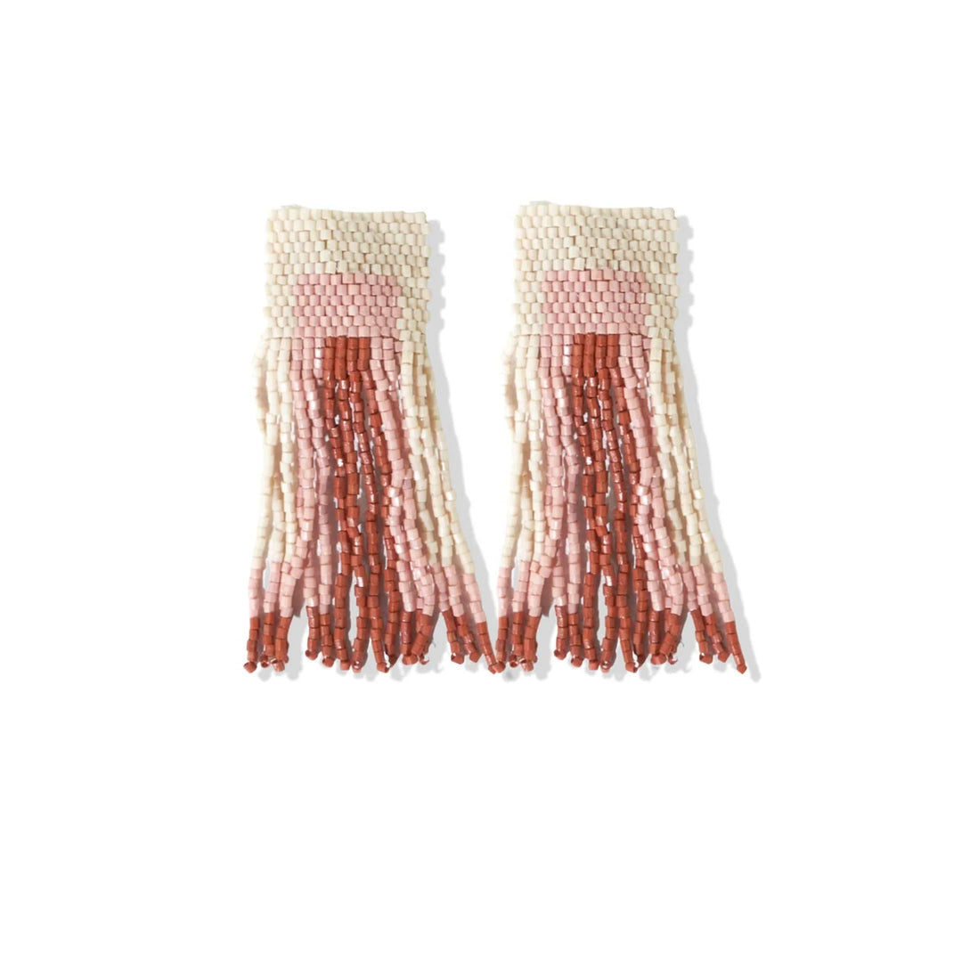 Ava Beaded Fringe Earrings