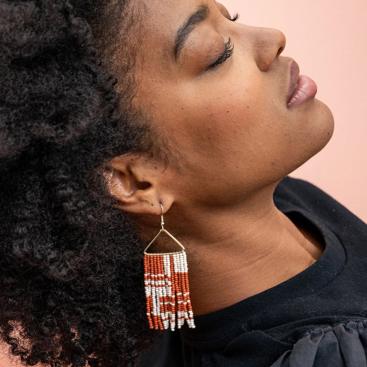 Whitney Beaded Fringe Earrings